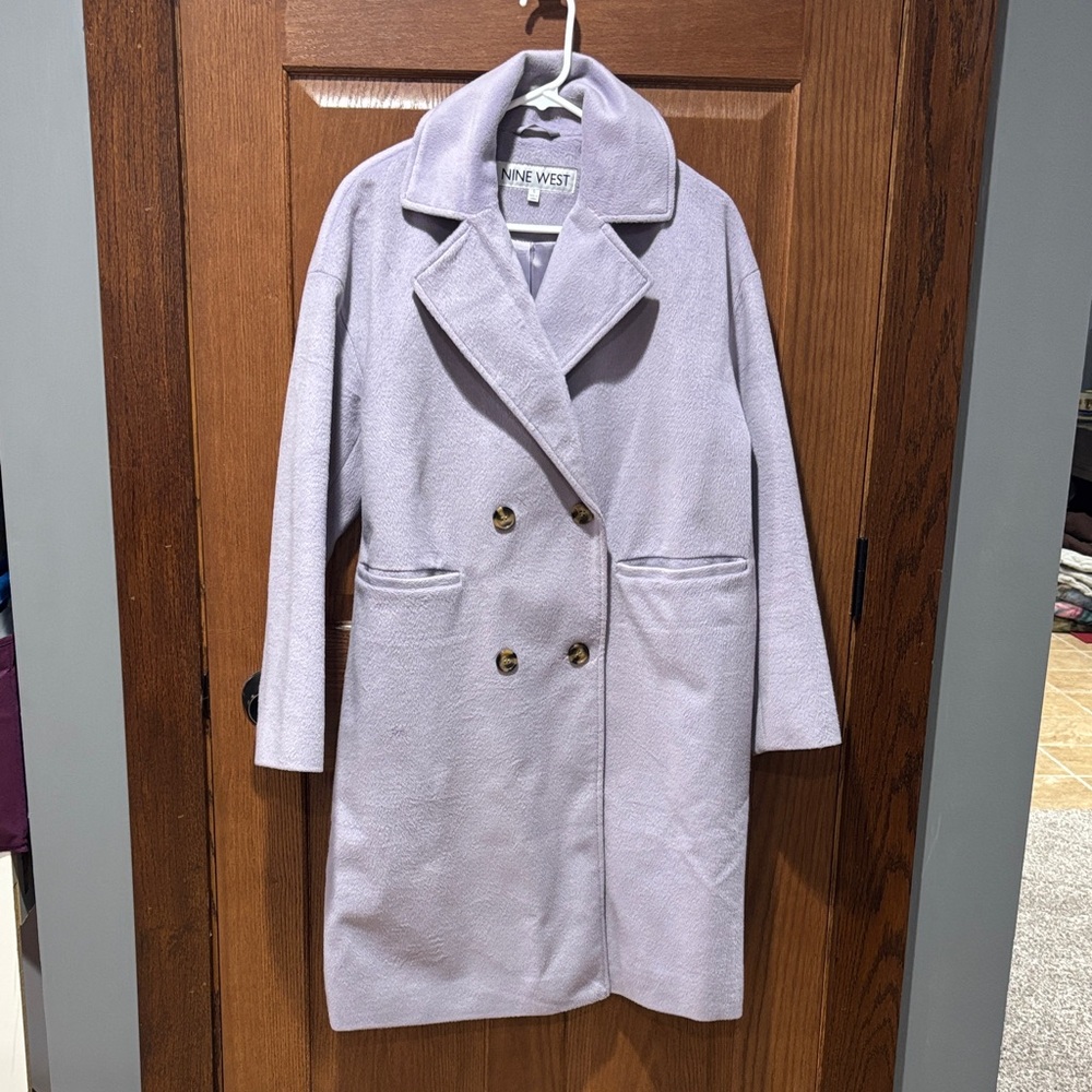 Nine West Women's Light Purple Pea Coat